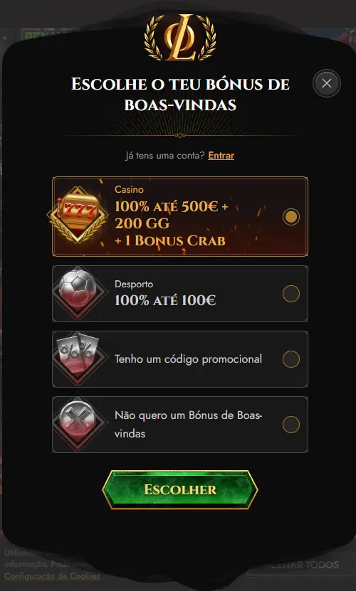 Legiano Casino Portugal reg